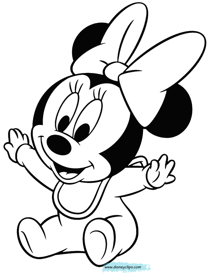 Baby Minnie Mouse Coloring Pages - Coloring Home
