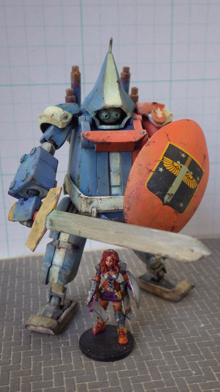 ハセガワ メカトロチャンク改造 ファンタジーロボに改造 騎士型完成 エンダー模型同好会