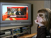 Teenager watching TV
