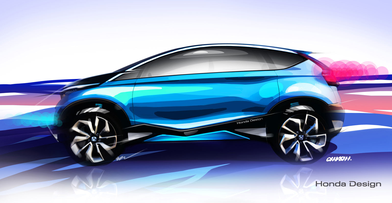 honda vision xs-1 concept design sketch - car body design