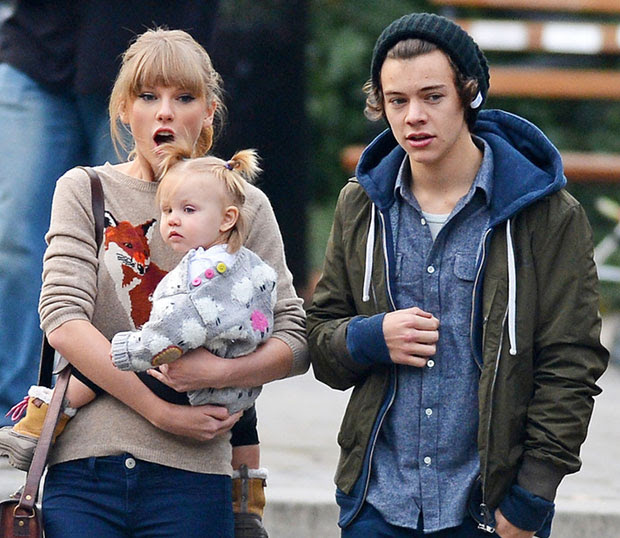 Taylor Swift Strolls With One Direction Hunk Harry Styles