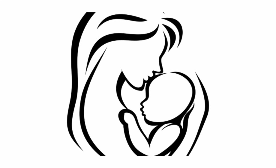 Download Baby And Mother Drawing | Free download on ClipArtMag
