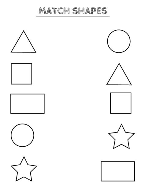  free shapes worksheets for kindergarten