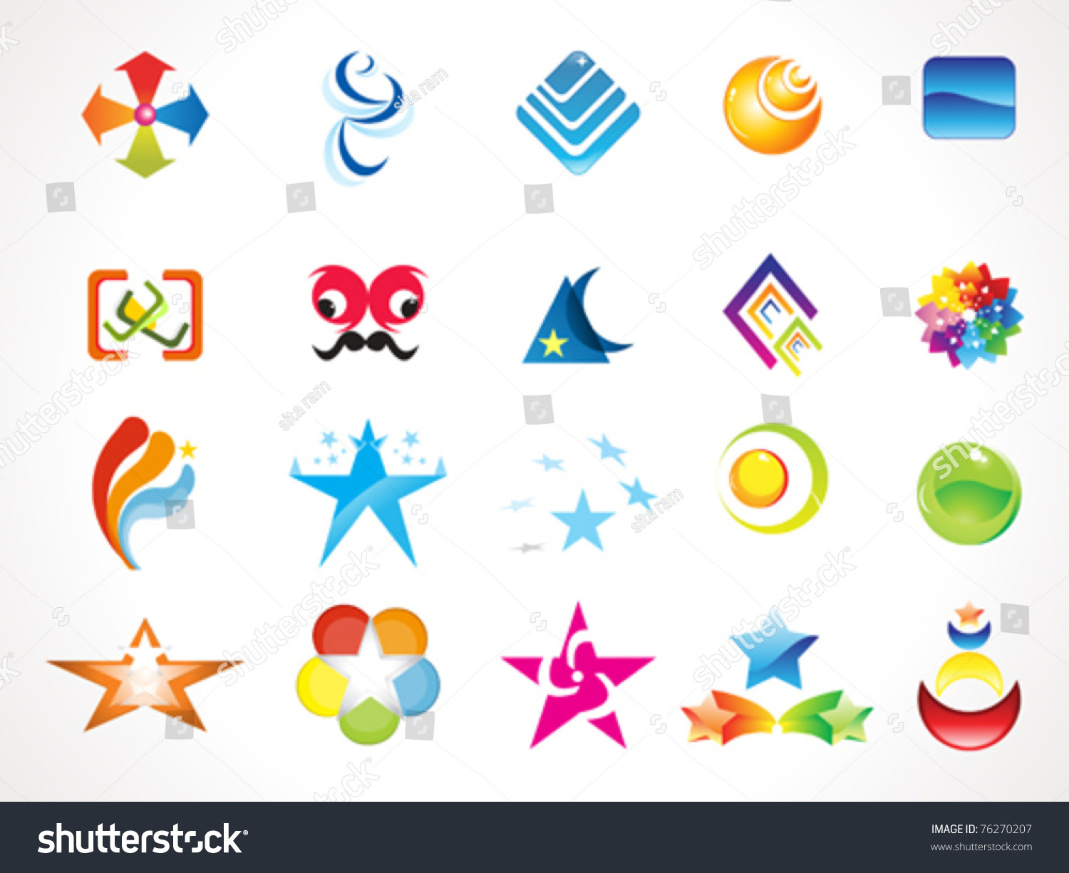 Download Abstract Multiple Logo Icons Template Vector Illustration ...