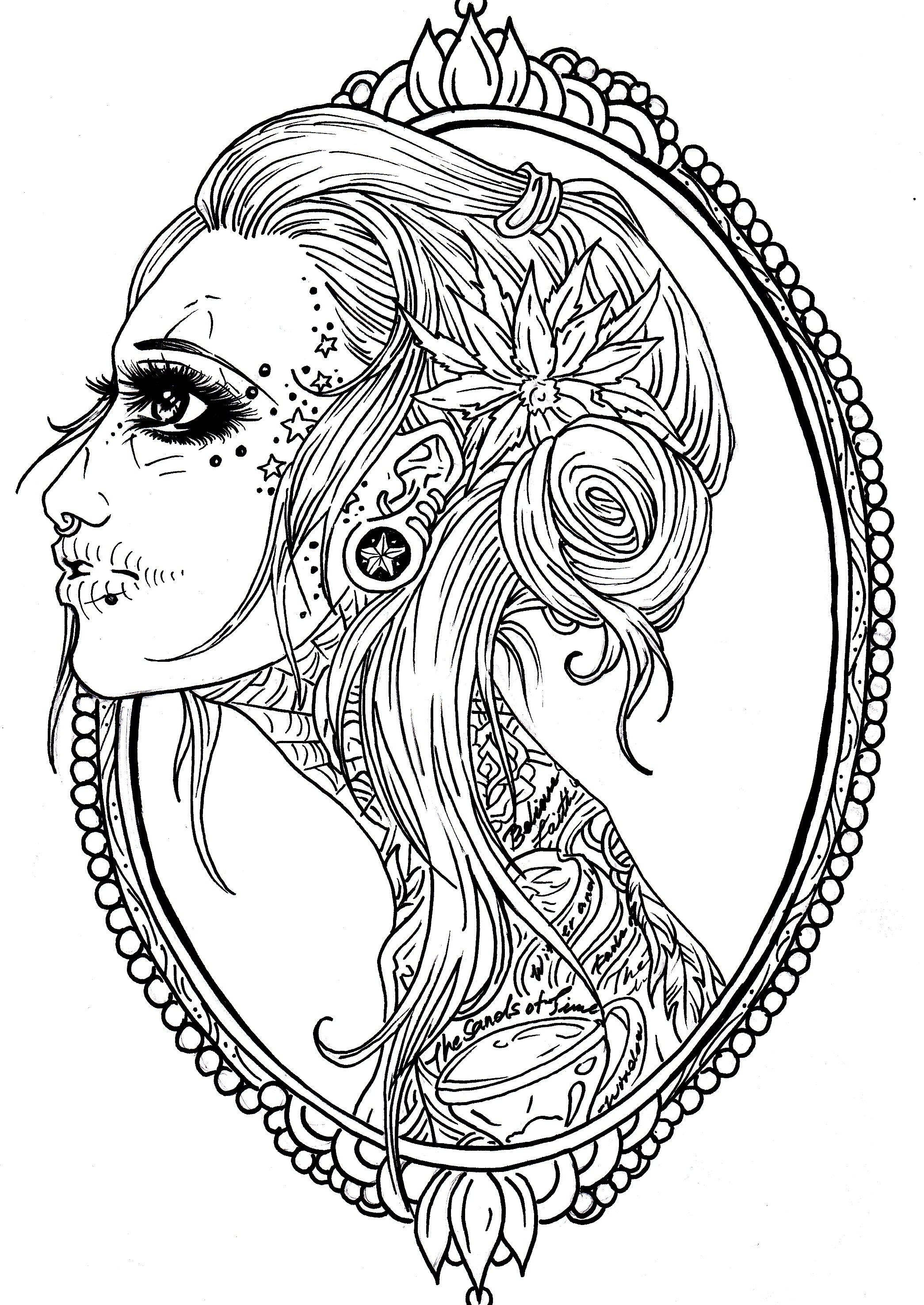 Skull Tattoo Coloring Pages at GetColorings.com | Free ...