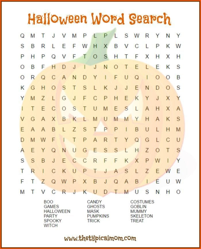 halloween word search printable the typical mom