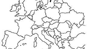 Kaart Europa Inkleuren Zwart