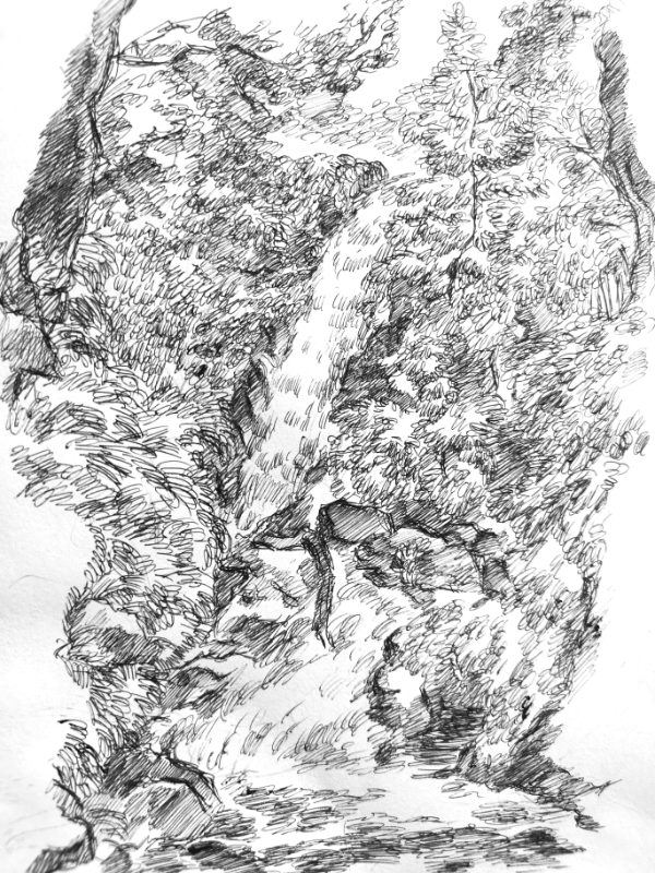 大迫力！滝でスケッチする方法と描き方・注意点をまとめてみた│漫画仏画絵師