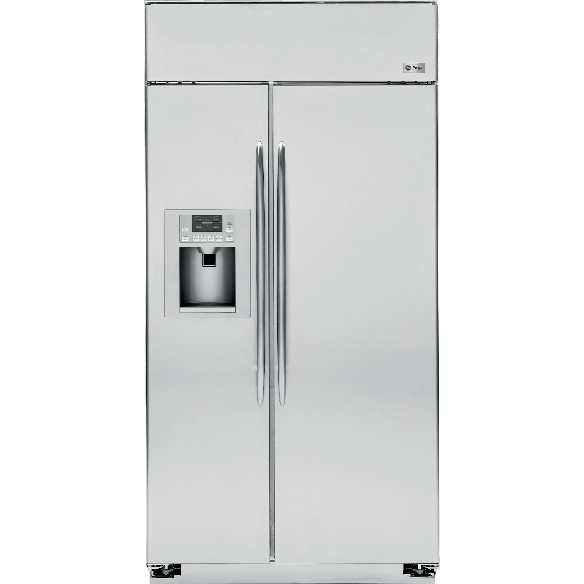 GE Profile Series 29.5 cu. ft. Built-In Side-by-Side Refrigerator - Stainless Steel