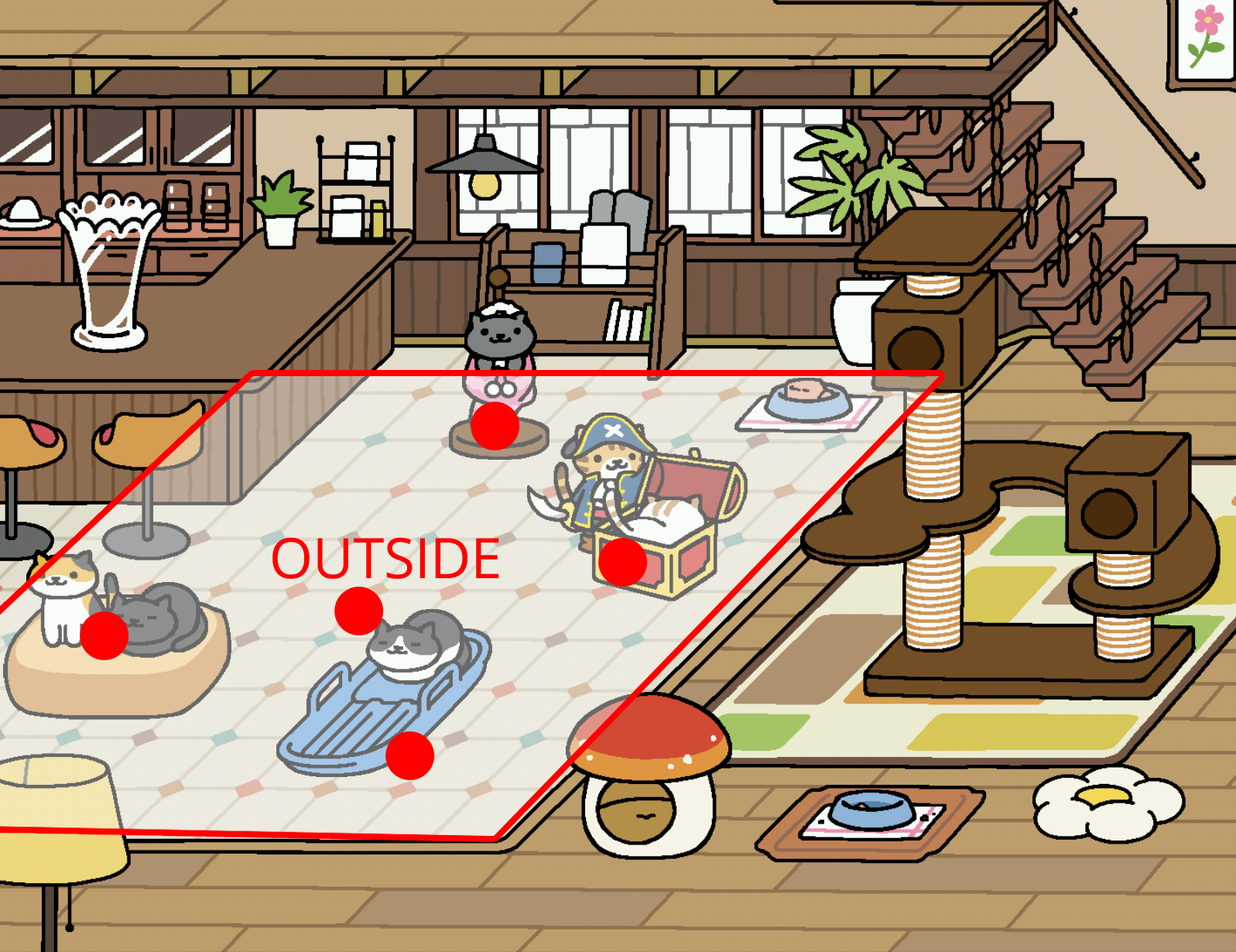 Psa The New Remodel Has A Strange Inside Outside Area Split Nekoatsume