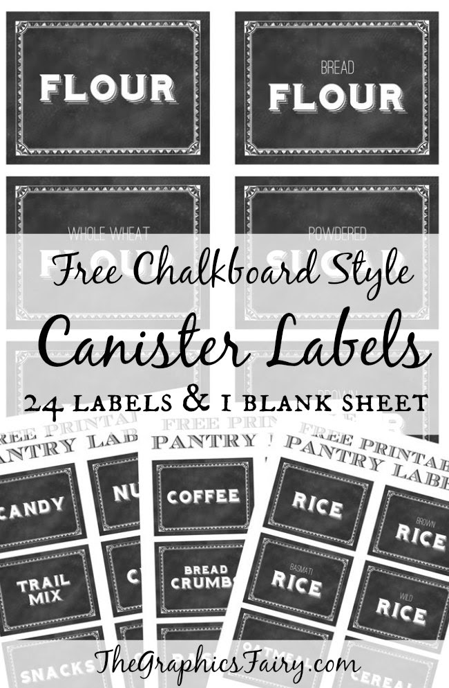 Printable Canister Labels - The Graphics Fairy