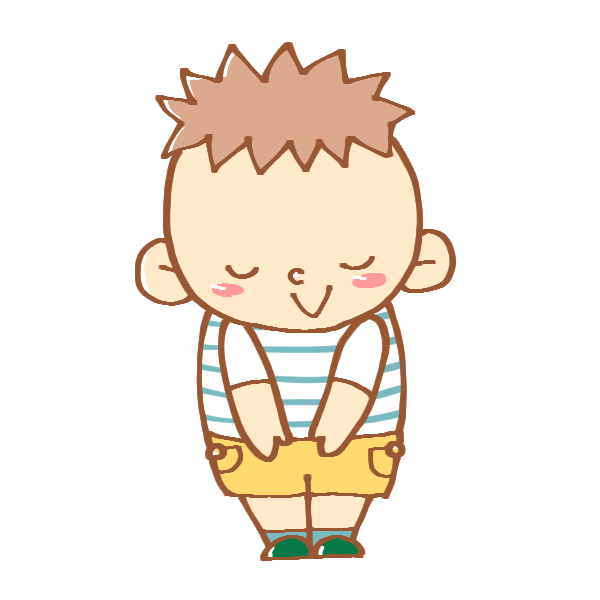 挨拶をする男の子のイラスト かわいいフリー素材が無料のイラストレイン