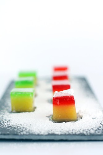 campari orange jello and pisang orange jello