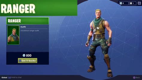 ranger outfit character skin uncommon loot item