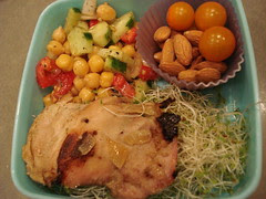 lunch with chicken and chickpeas