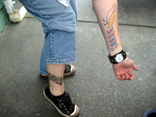 celtic love knot tattoos designs. Two of her THREE Partridge Family tattoos