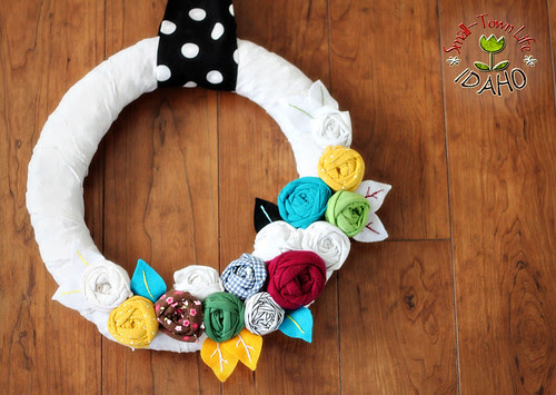 Fabric Rosette Wreath