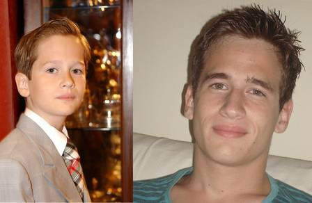 Guilherme aos 10 anos, em 'Chocolate com Pimenta' e hoje, aos 19