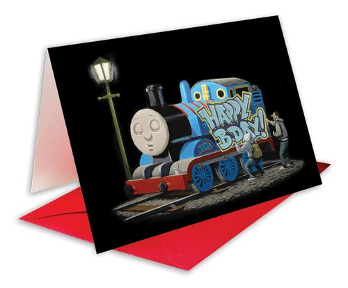 Thomas Train Joyeux Anniversaire Carte De Vœux Hip Hop Fun Funny Graffiti