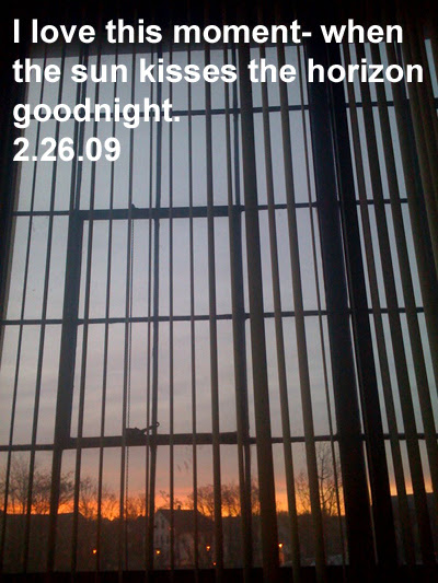 I love this moment when the sun kisses the horizon goodnight