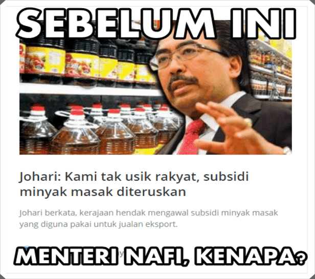 Johari Ghani bohong