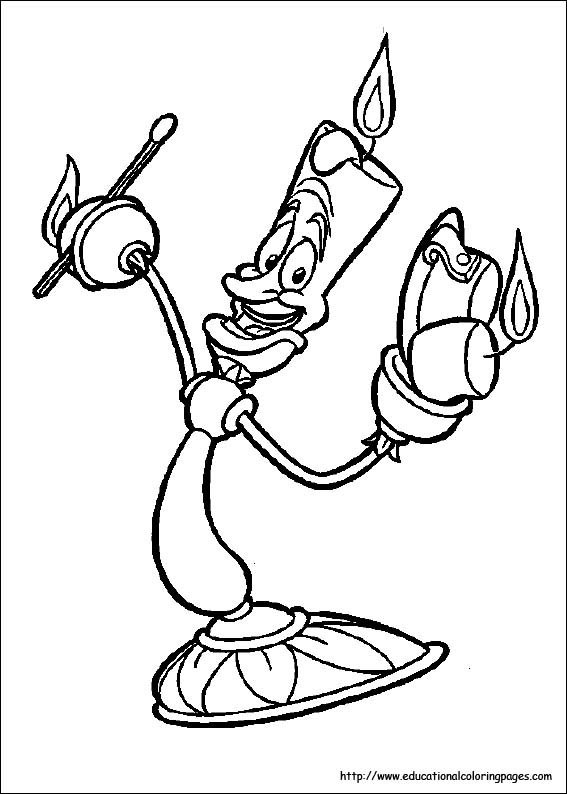 Beauty And Beast Coloring Pages Free For Kids Coloring Pages
