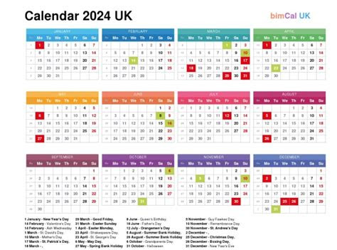  calendar 2024 uk bimcaluk