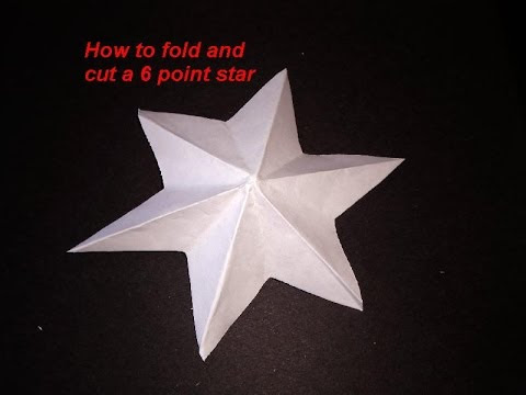 DIY HOW TO FOLD AND CUT A 6 POINT STAR - make a dimensional star