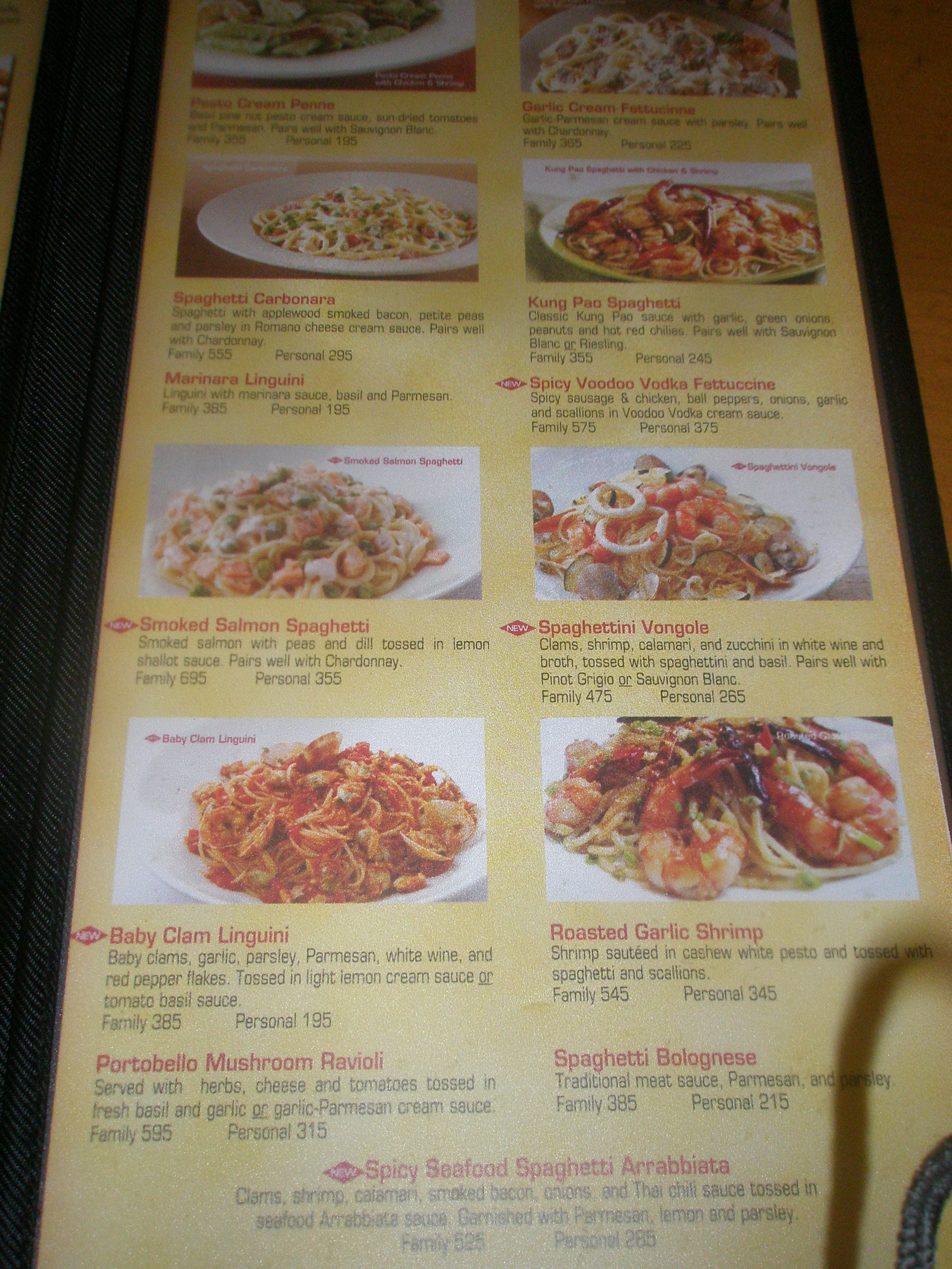 California Pizza Kitchen Menu Prices Philippines