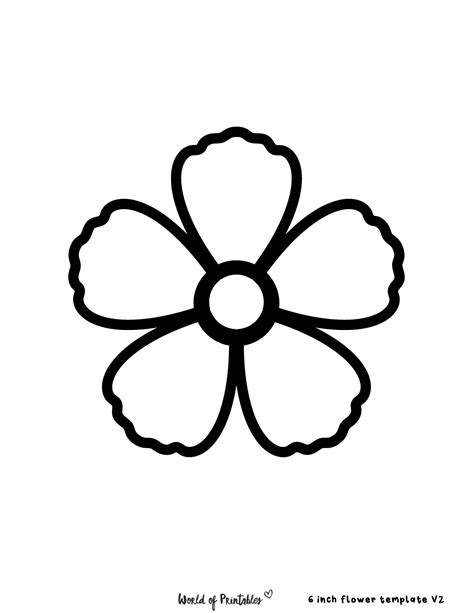  5 petal flower template free printable free printable templates