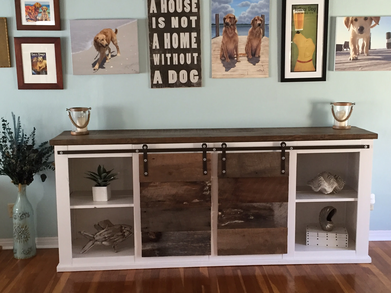 Ana White Grandy Sliding Door Console - DIY Projects