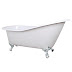 Black Cast Iron Clawfoot Tub : Kohler's cast iron components carry a limited lifetime warranty tub is constructed from enameled cast iron combining strength with durability the straight forward design of mendota is 72 double slipper clawfoot tub no faucet drillings, black/white/chromeby kingston brass(1).