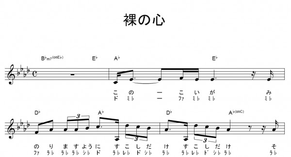 あいみょん 02 ドレミふりがな付き楽譜 無料 3曲 裸の心 さよならの今日に 等 ギターワサビトscore
