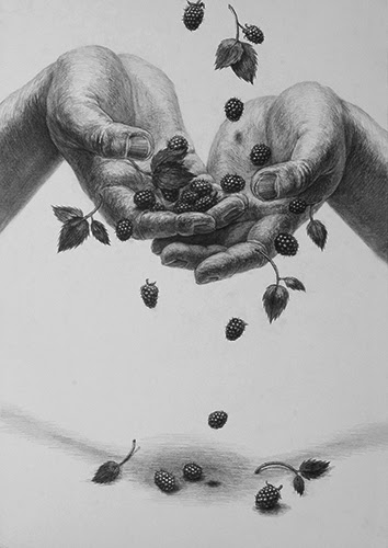 鉛筆デッサン テーマ 手と果物 クレセントボード 多摩美術大学 グラフィックデザイン学科 合格者作品 北海道造形美術学院 札幌駅前 美大受験 芸大受験の予備校