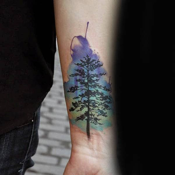 70 Watercolor Tree Tattoo Designs For Men - Manly Nature Ideas