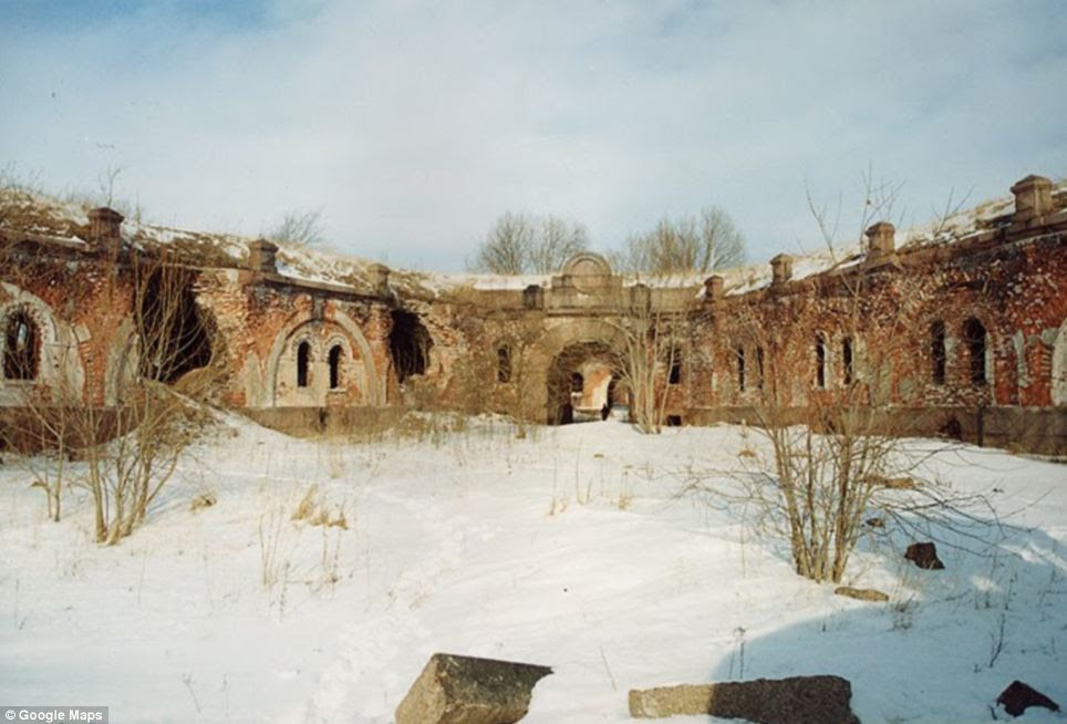 Above ground: The Fort bears the scars of the fire, with some of its outer walls above ground destroyed by the blaze