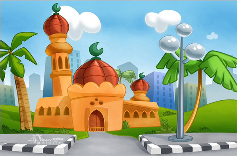 Gambar Masjid Kartun Untuk Montase