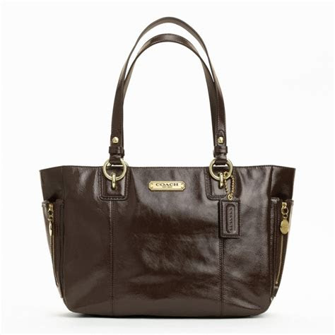 authentic coach gallery brown leather tote purse