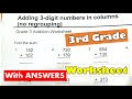 grade 2 worksheet add two 3 digit numbers in columns no carrying k5 learning - free addition worksheets 3 digit without regrouping free4classrooms