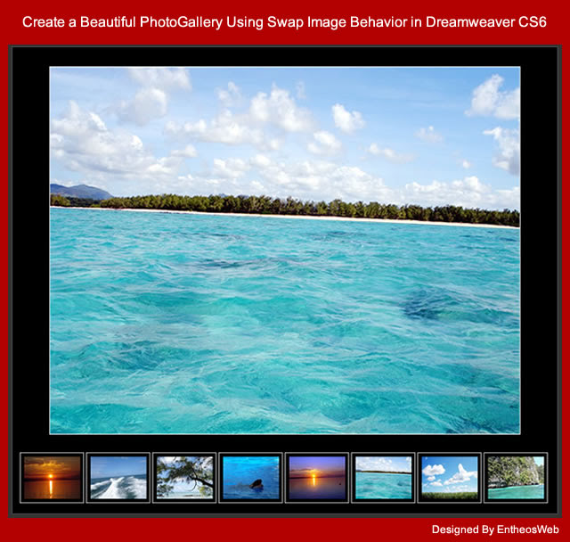 Criar um PhotoGallery bonita que usa o swap Comportamento imagem no Dreamweaver CS6