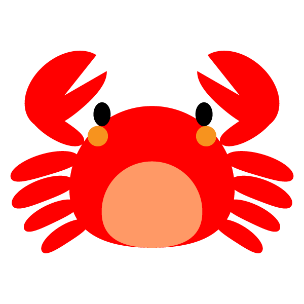 かわいいカニの無料イラスト 商用フリー オイデ43