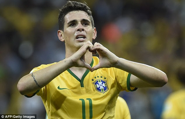 He's all heart: An emotional Oscar celebrates scoring Brazil's clincher