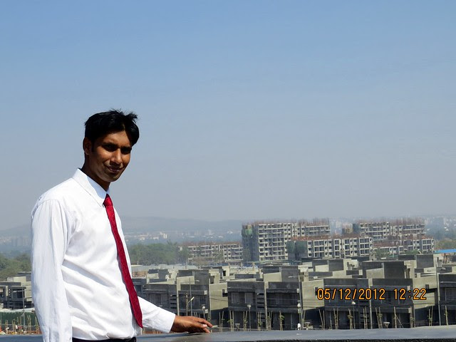 Kabir at the viewing point on the Patio of the Site Office  - Development in the 1st Year - Kolte-Patil Life Republic Marunji, Hinjewadi - Kasarsai Road, Pune 411057