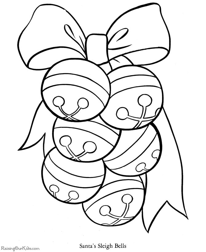 Download Christmas bells coloring pages to download and print for free