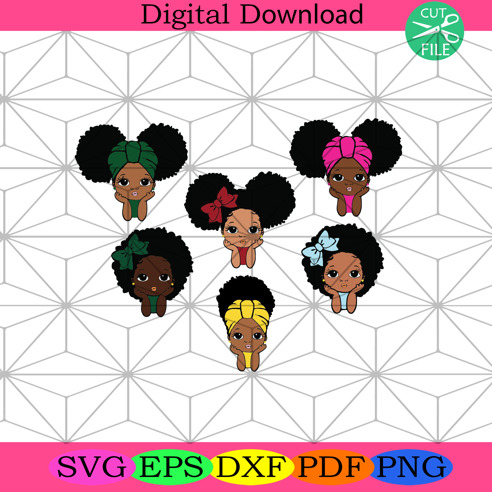 Download Free 225 Black Princess Baby Svg SVG PNG EPS DXF File for Cricut, Silhouette and Other Machine