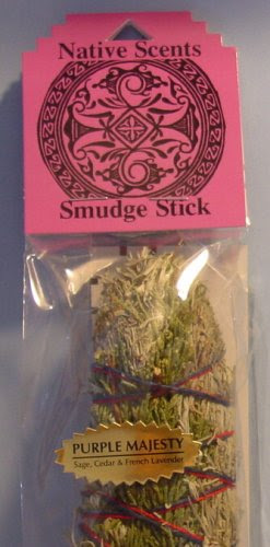 Purple Majesty - Sage, Cedar, and French Lavender - 9 Inch Smudge Stick - Native Scents