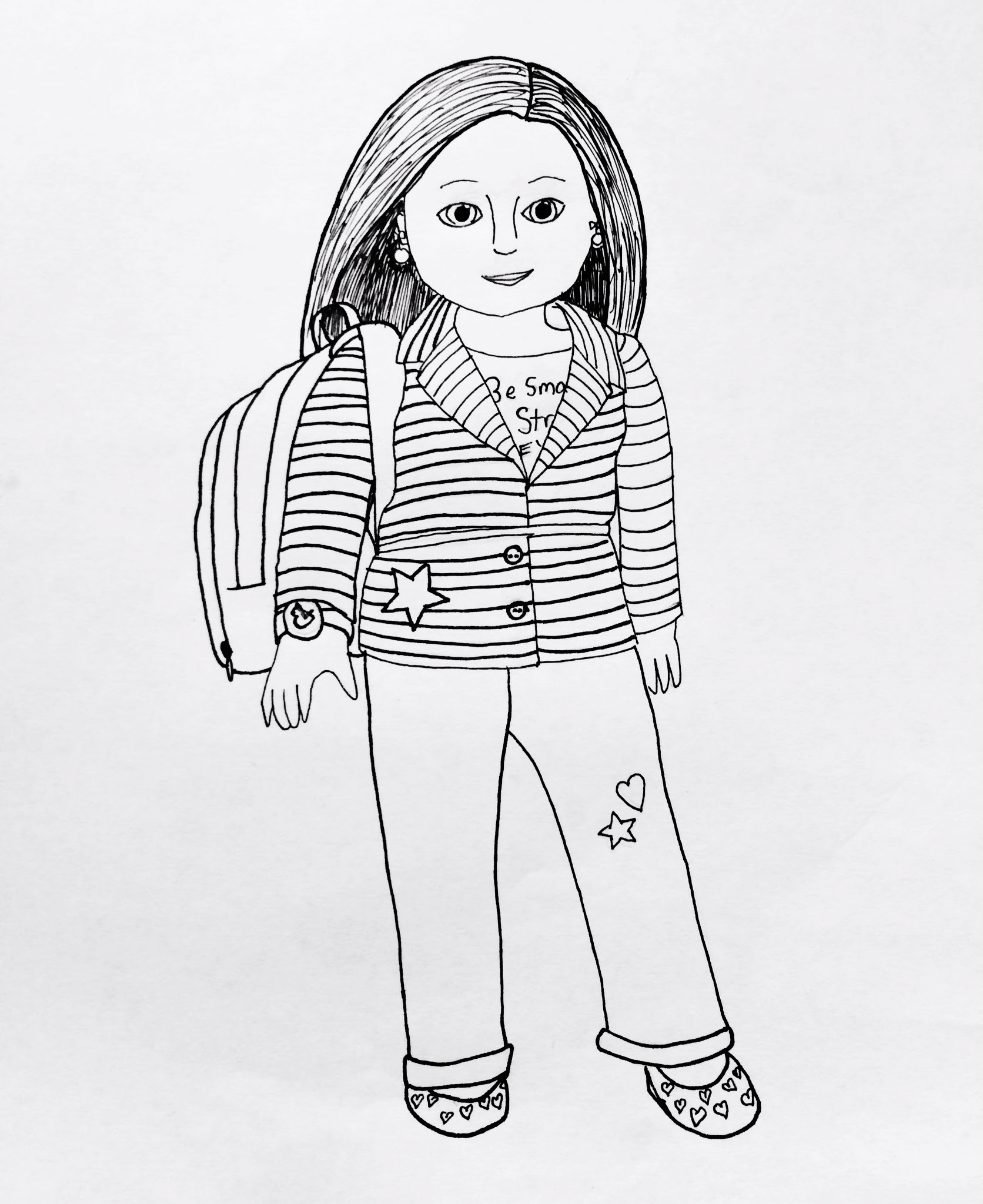 American girl doll coloring pages
