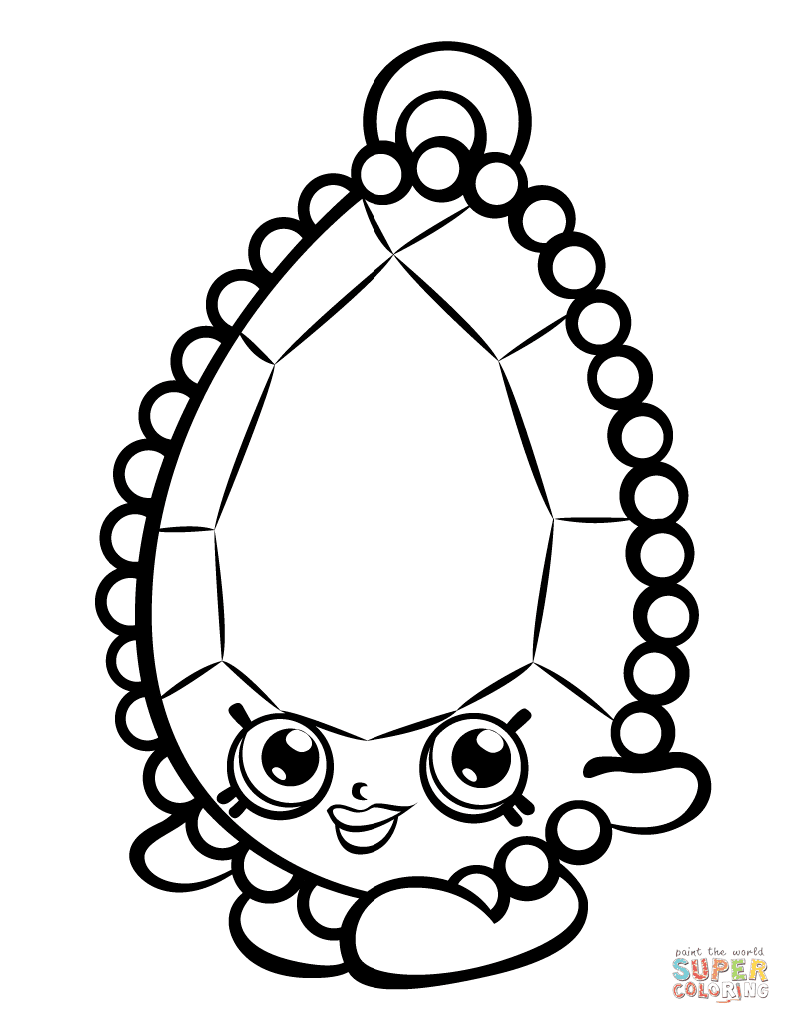 the Brenda Brooch Shopkin coloring pages to view printable