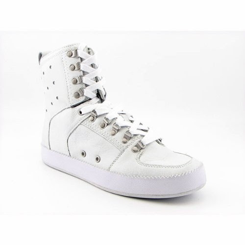 ENERGIE Felt Hi Sneakers Shoes White Mens