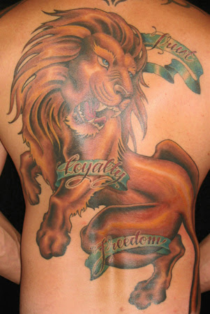  Seminary using a story of a wuss getting a tattoo of a lion on his back.